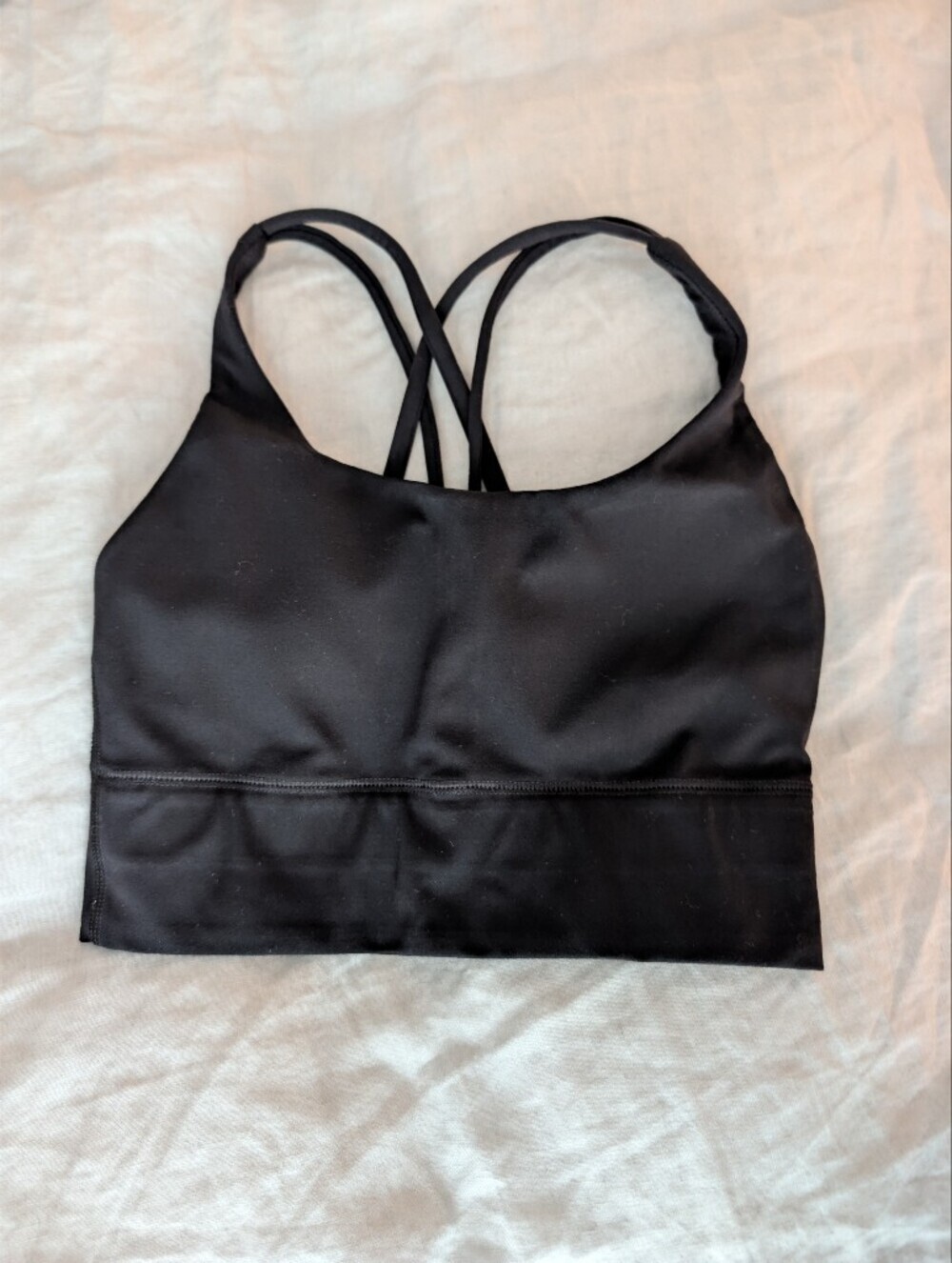 Quince Power Up Strappy Sports Bra XS Black NWOT